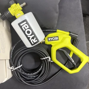 ryobi automotive pressure washer stubby gun, foam cannon, & 40’ hose open box
